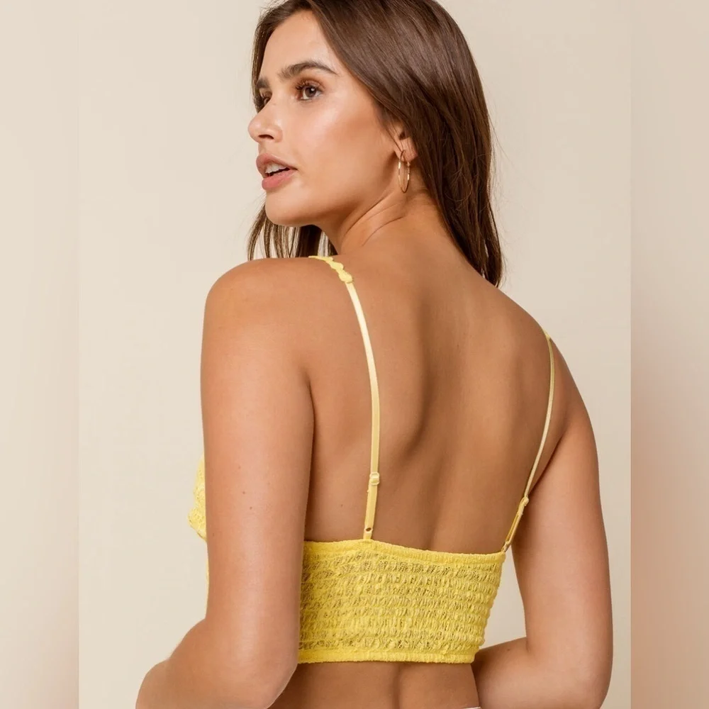 Women’s Free People Sunrise To Sunset Lace Bralette Top Medium - Picture 3 of 11